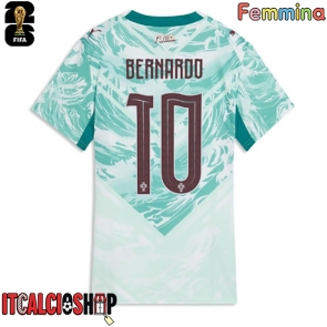 Portogallo Bernardo Silva #10 Seconda Maglia Femmina Mondiali 2026 Manica Corta